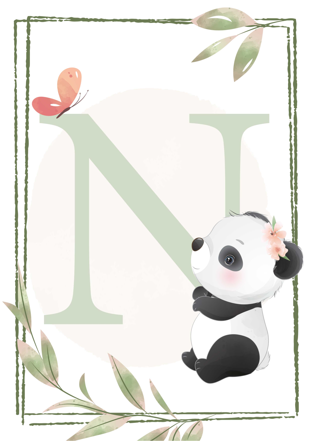 Poster dormitorio infantil lindo panda - TenVinilo