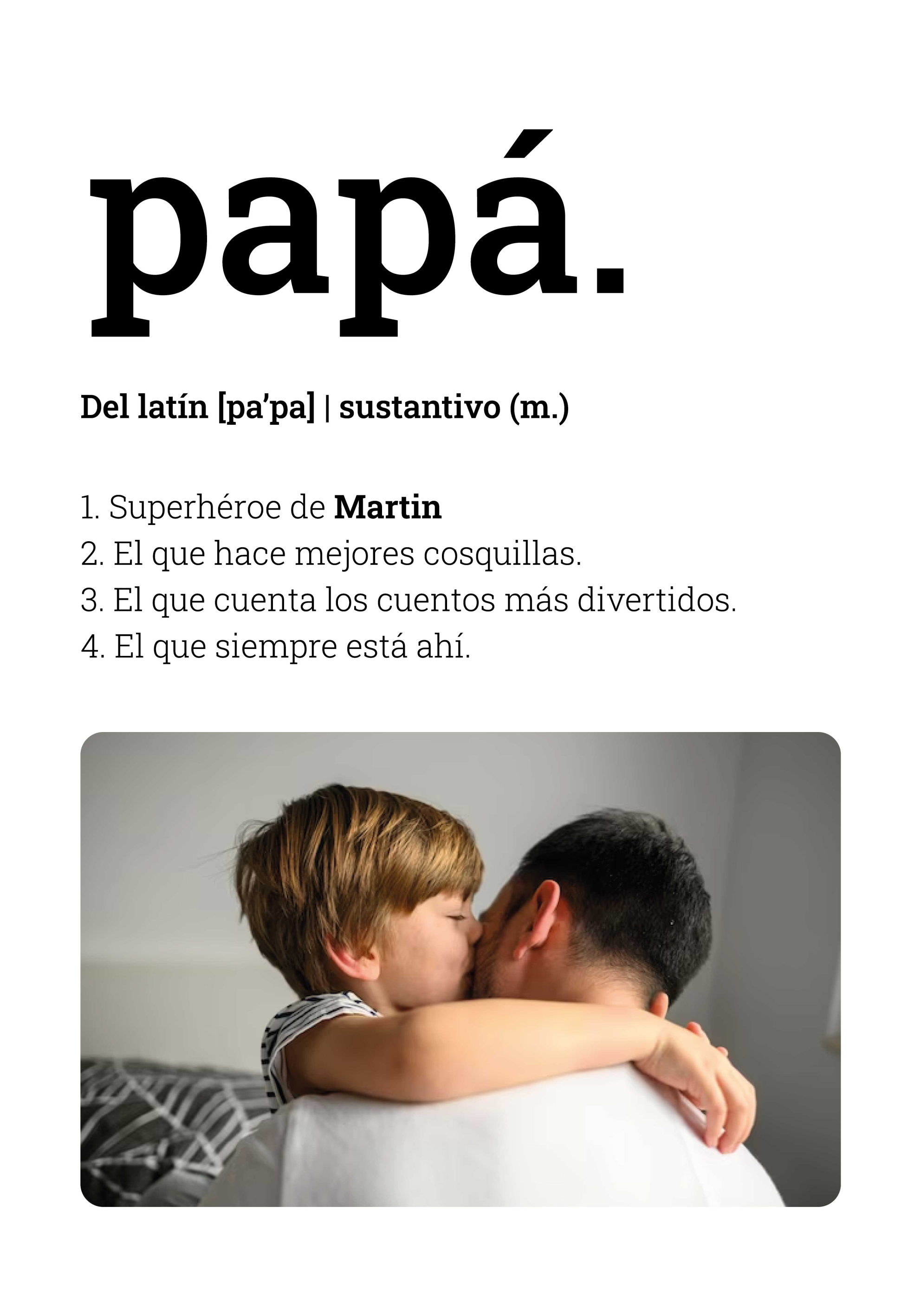 Poster salón descripción palabra padre - TenVinilo