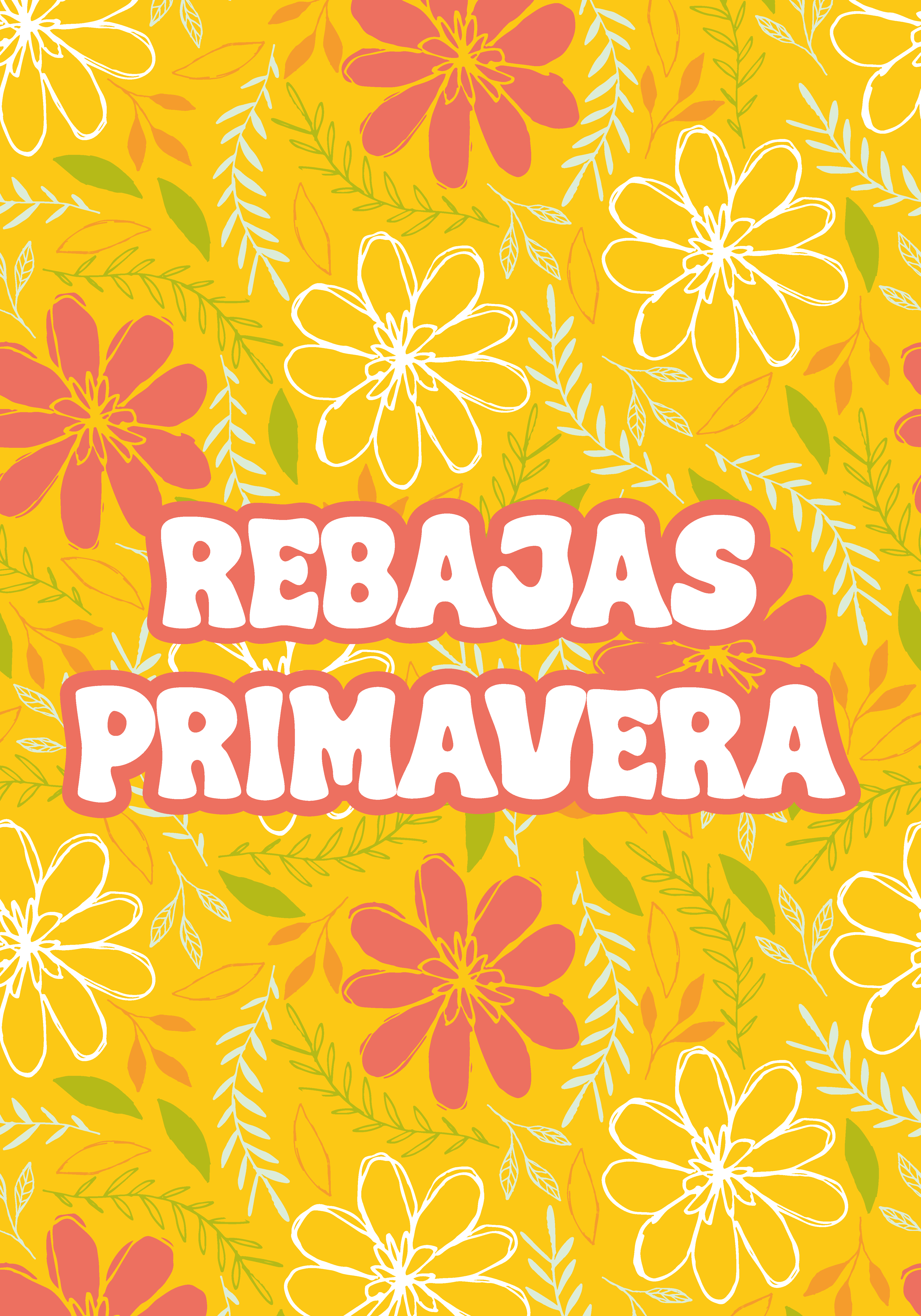 Poster de flores flores de rebajas de primavera - TenVinilo