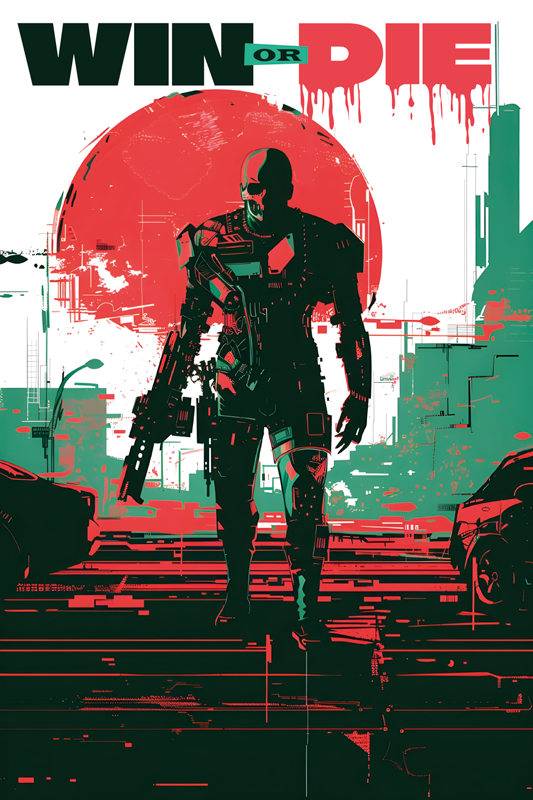 Poster videojuego androide cibernético - TenVinilo