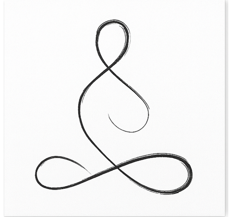 Cuadro deporte diseño de yoga de respiración - TenVinilo