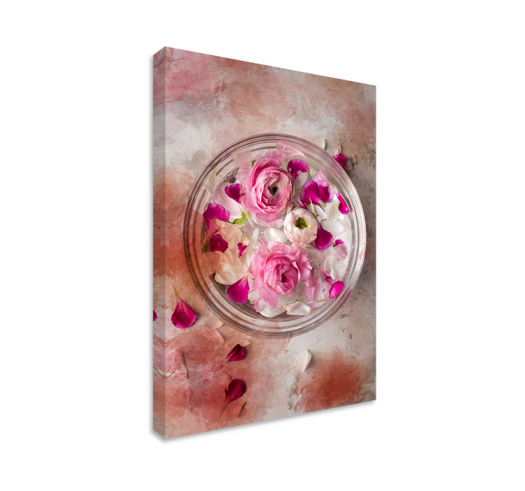 Cuadro moderno cuenco floral 3d - TenVinilo