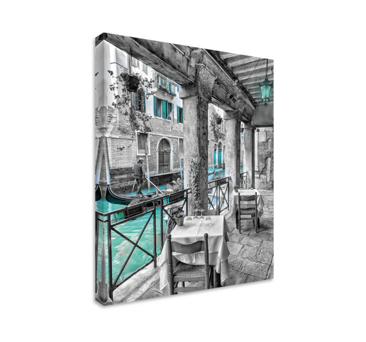 Cuadros ciudades restaurant y hombre en barco - TenVinilo