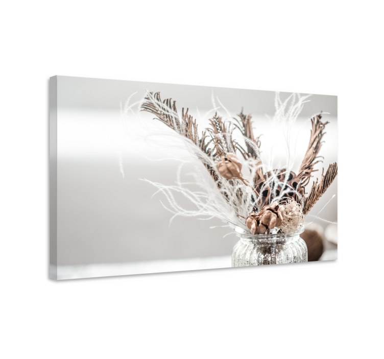 Cuadro de flores arreglo floral seco - TenVinilo