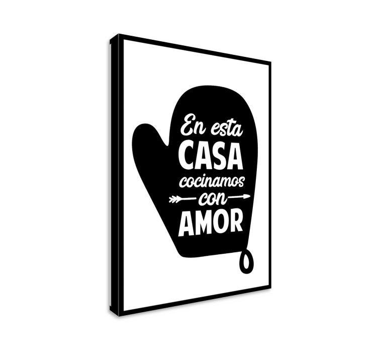 Cuadro para cocina Frase de amor de cocina - TenVinilo