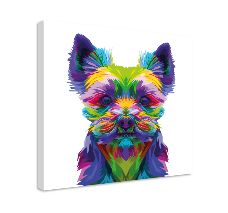 Cuadro perro Patrón de colores de yorkshire - TenVinilo