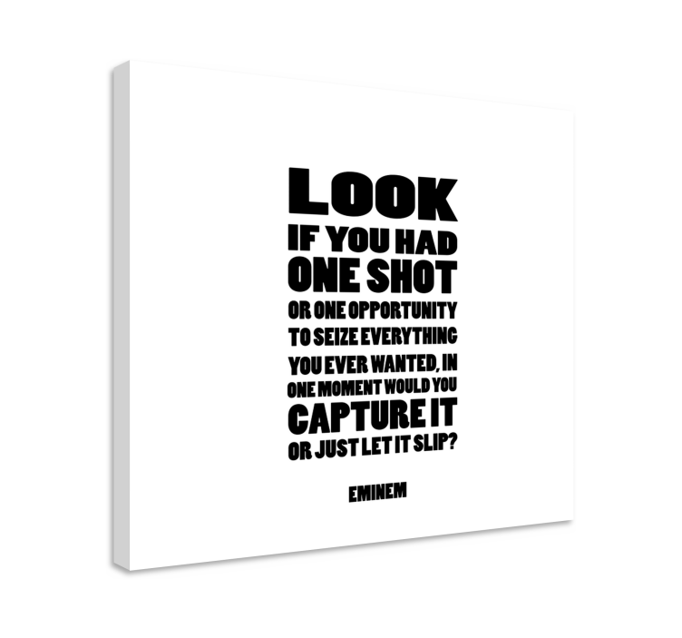 Cuadro musical Letra de la canción de un tiro - TenVinilo