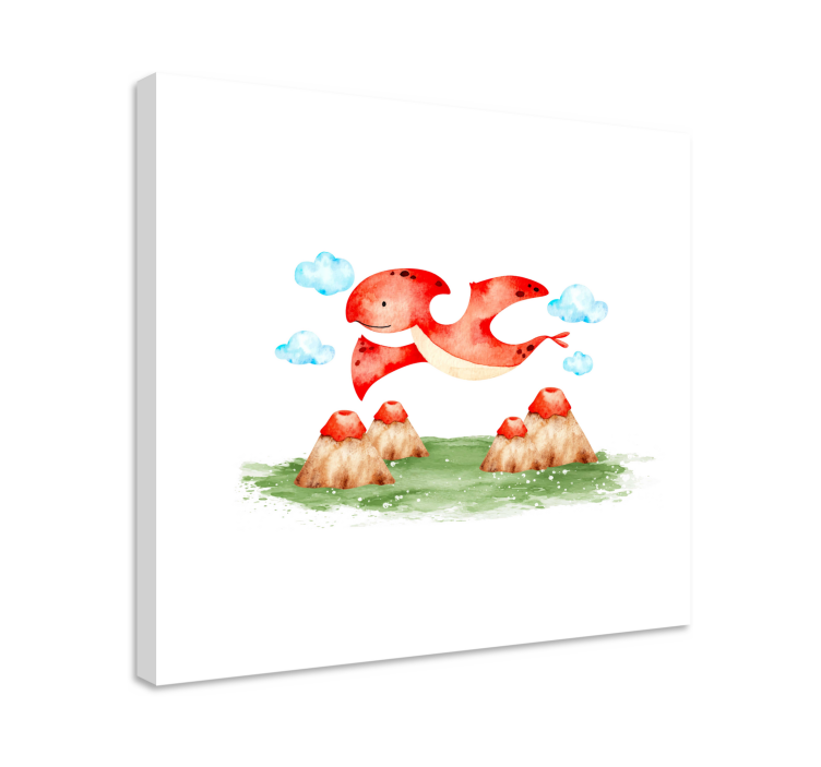 Cuadro dinosaurios Volando alto - TenVinilo