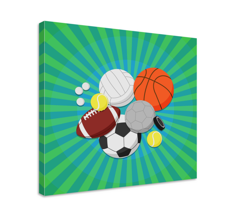 Cuadro deporte balones deportivos diversos - TenVinilo