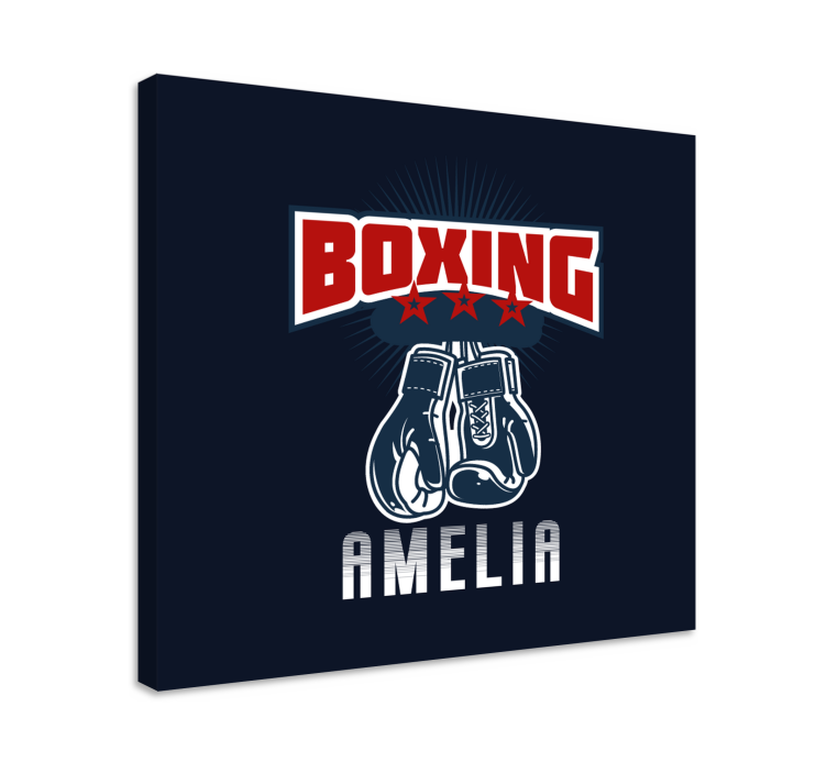 Cuadro deporte emblema guantes de boxeo - TenVinilo