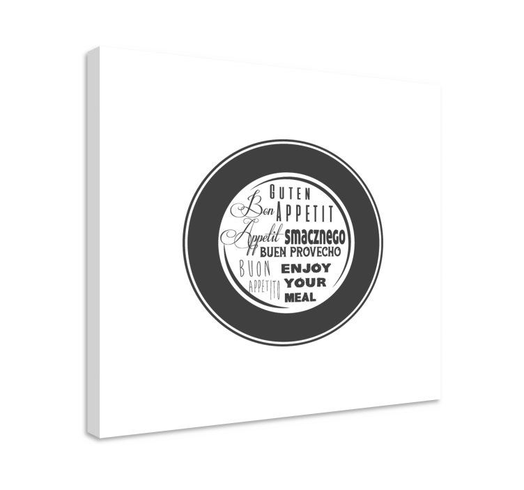 Cuadro frase disfruta tu comida - TenVinilo