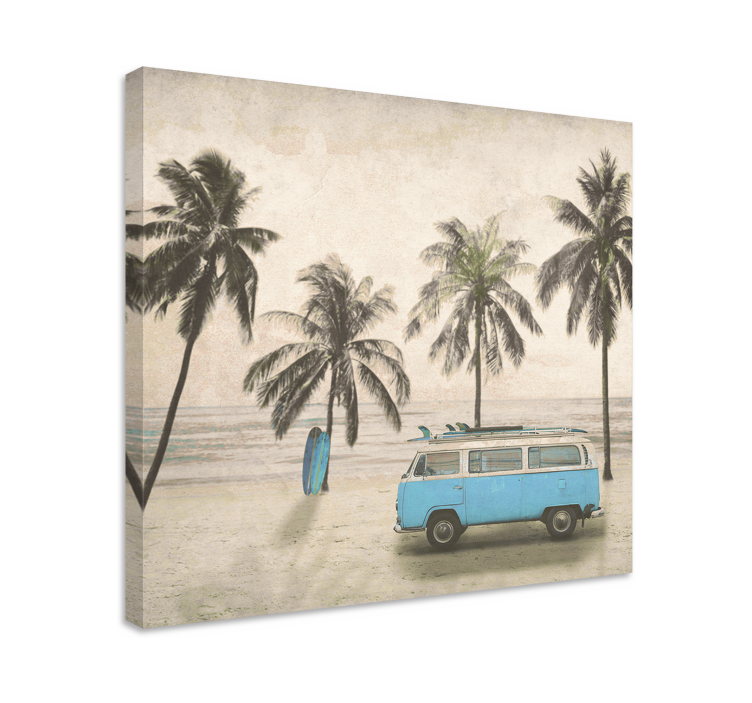 Cuadro personalizable furgoneta surf vintage - TenVinilo