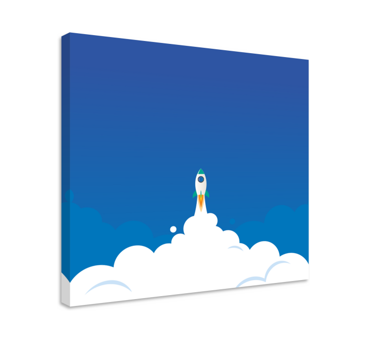 Cuadro de dinosaurios aventura de lanzamiento de cohetes - TenVinilo