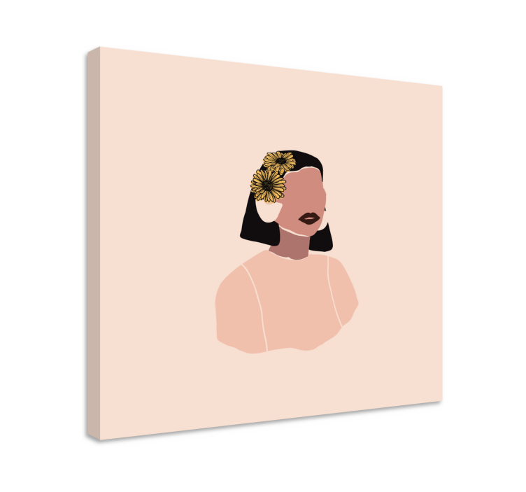Cuadro de personas retrato de mujer elegante - TenVinilo