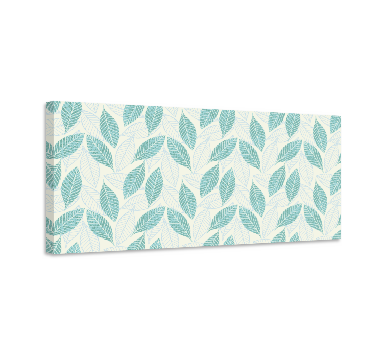 Cuadro de flores patrón de hojas delicadas - TenVinilo