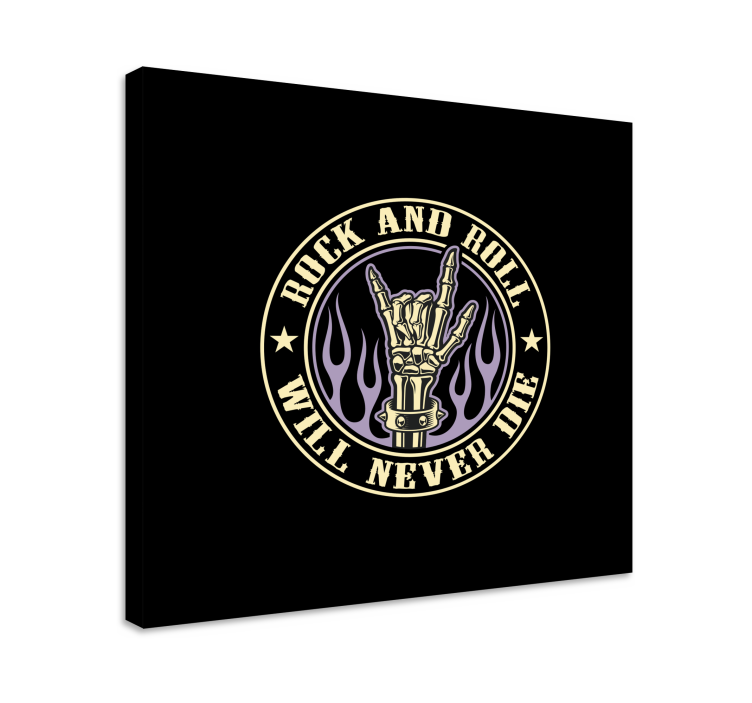 Cuadro musical símbolo de mano de roca - TenVinilo