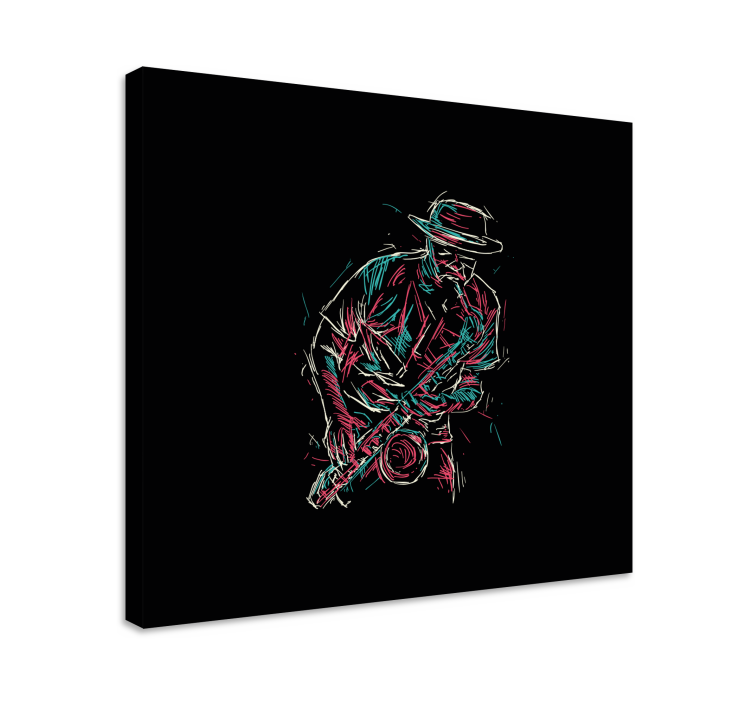 Cuadro musical saxofonista - TenVinilo