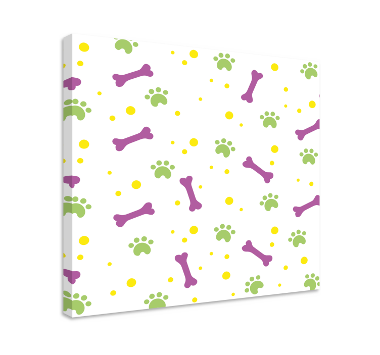 Cuadro de perro huellas vibrantes - TenVinilo