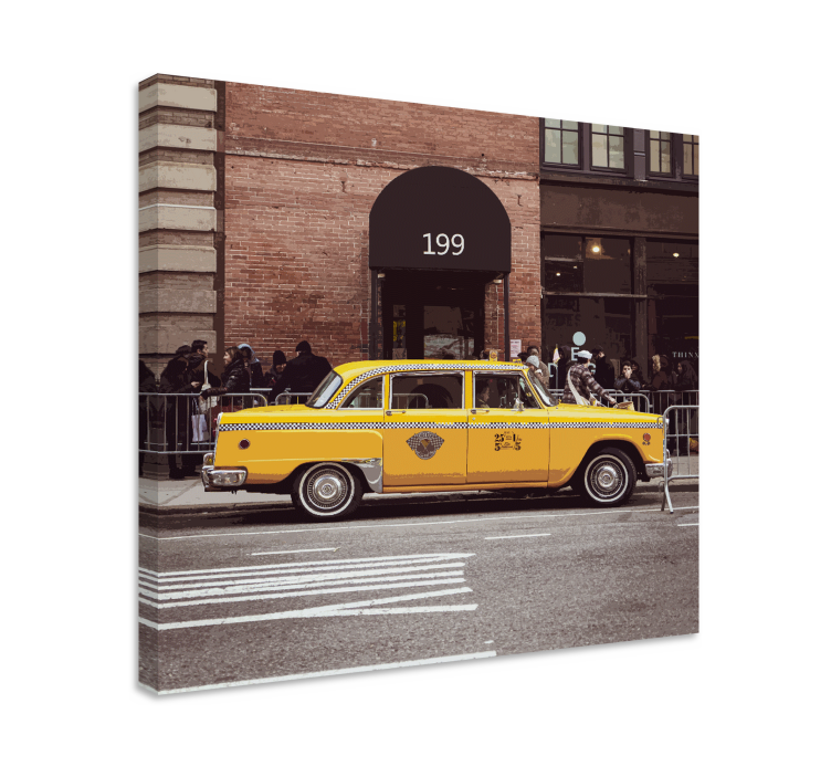 Cuadro ciudades Ilustración de taxis amarillos de nueva york - TenVinilo