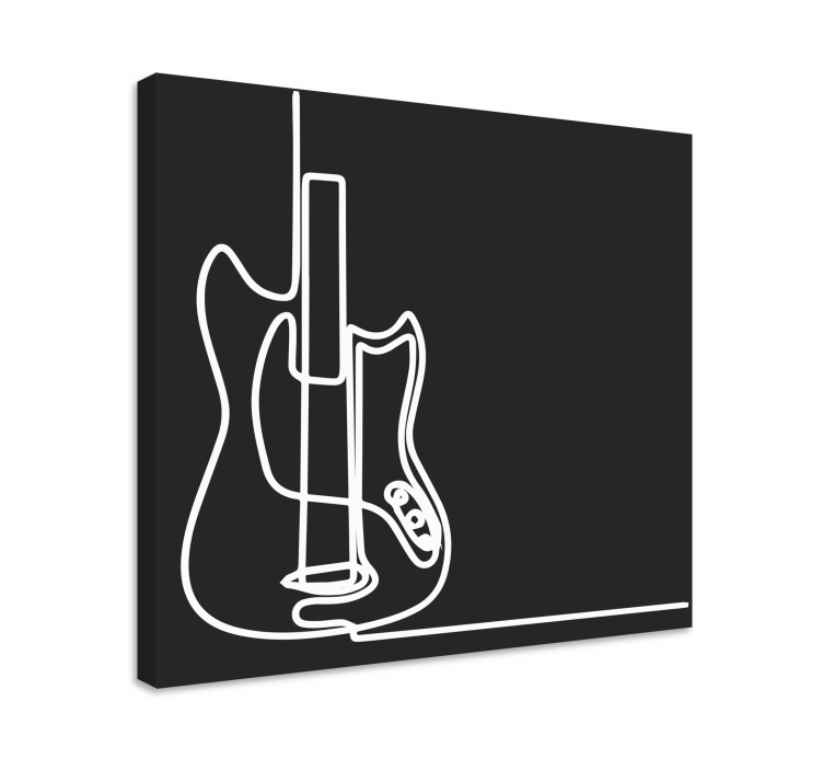 Cuadro musical Diseño minimalista de guitarra eléctrica - TenVinilo