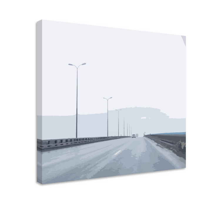 Cuadro ciudades vista de autopista urbana - TenVinilo