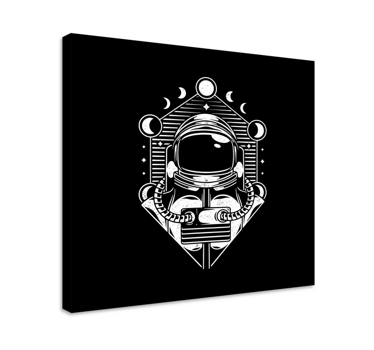 Cuadro decorativo videojuego fases lunares astronauta - TenVinilo