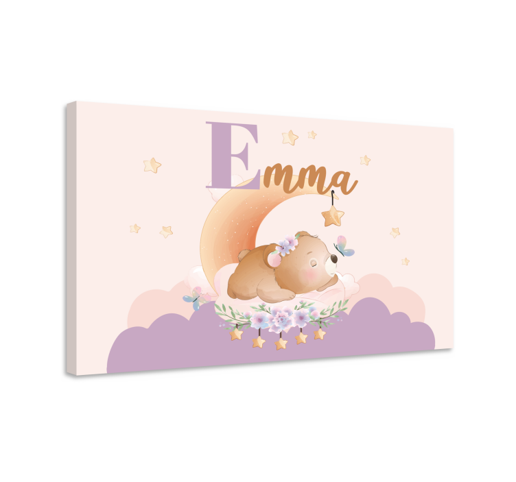 Cuadro para bebés sueños de osito - TenVinilo