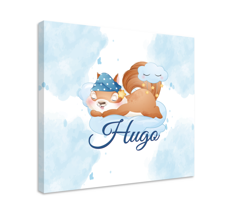 Cortina roller animales ardilla soñando dulcemente - TenVinilo