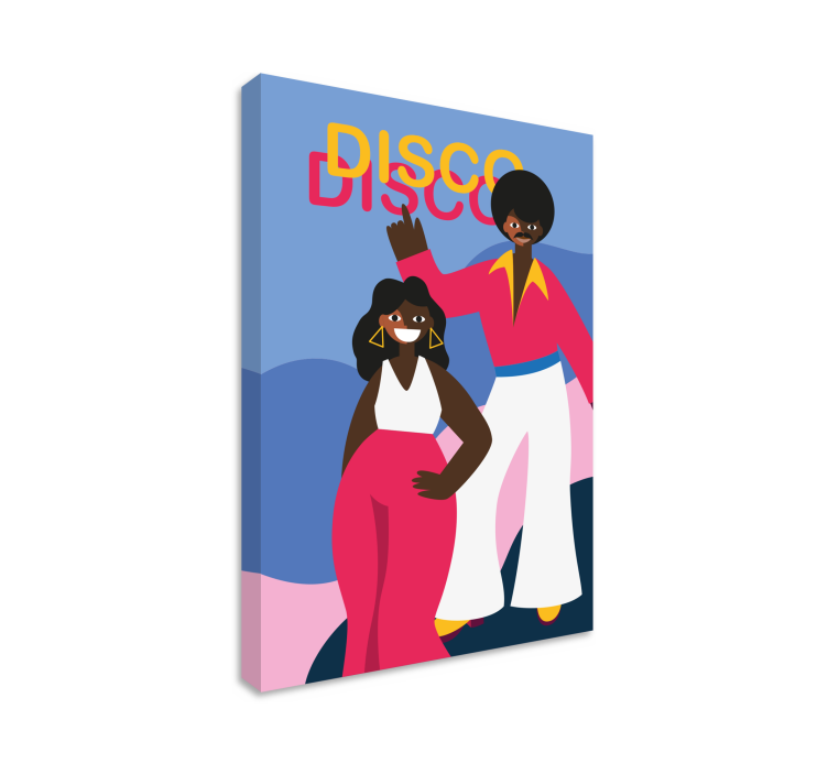Cuadro de personas amantes de la danza disco - TenVinilo