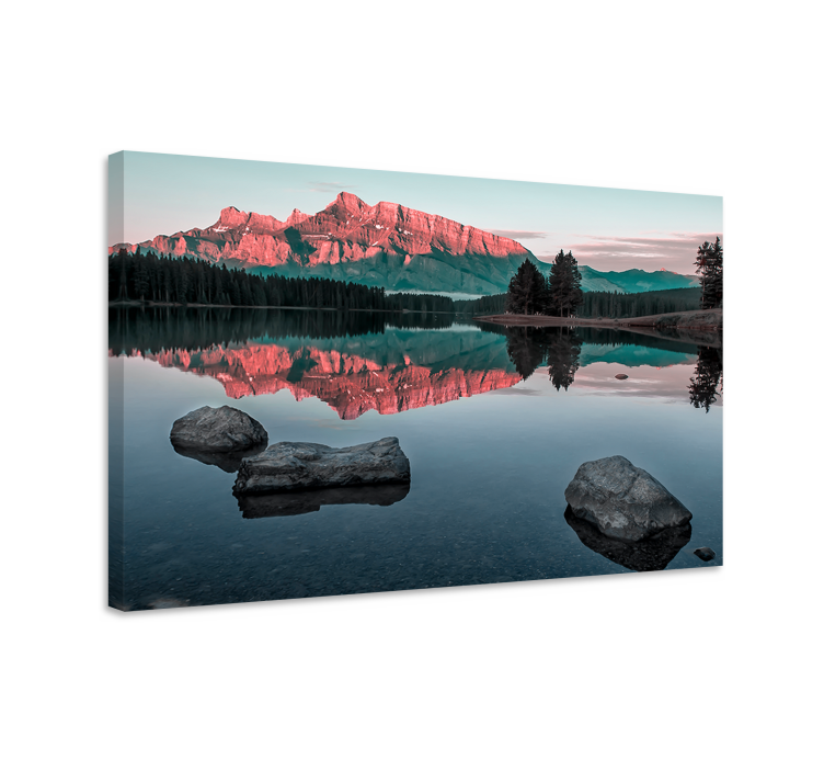 Cuadro paisajes reflejos de montañas serenas - TenVinilo