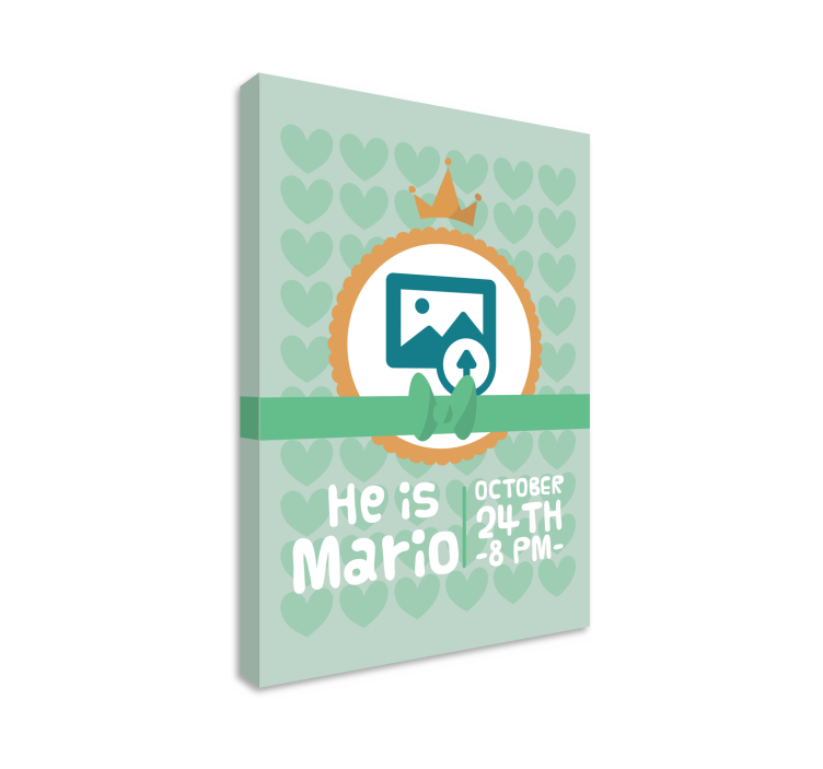 Cuadro para bebés Él es mario - TenVinilo