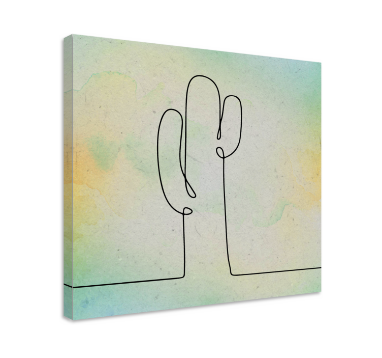 Cuadro para cocina Diseño minimalista de cactus - TenVinilo