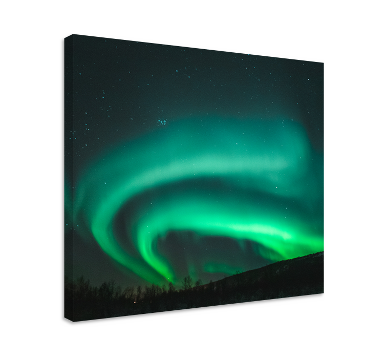 Cuadro paisajes exhibición de auroras boreales - TenVinilo