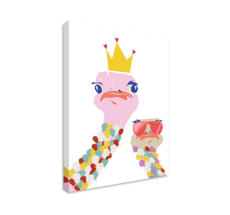 Cuadro animales avestruz coronada - TenVinilo