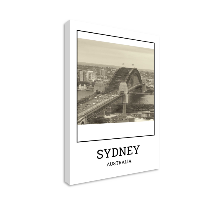Cuadro ciudades sydney blanco y negro - TenVinilo