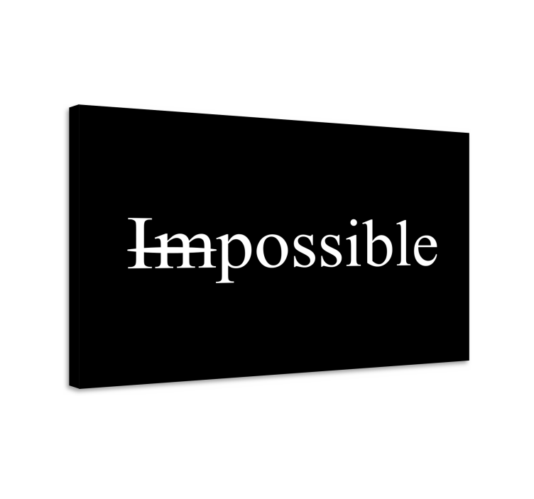 Cuadro frase motivadora impossible palabraPalabra imposible - TenVinilo