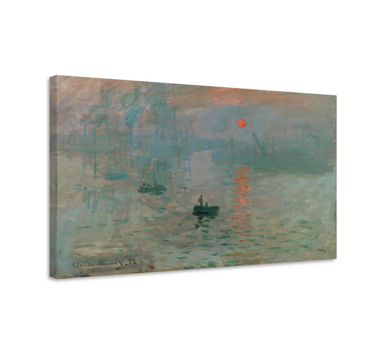 Cuadro artístico impresión del amanecer de Monet - TenVinilo
