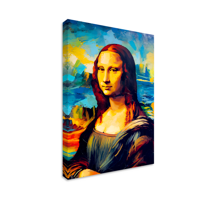 Cuadro artístico estilo impresionista mona lisa - TenVinilo
