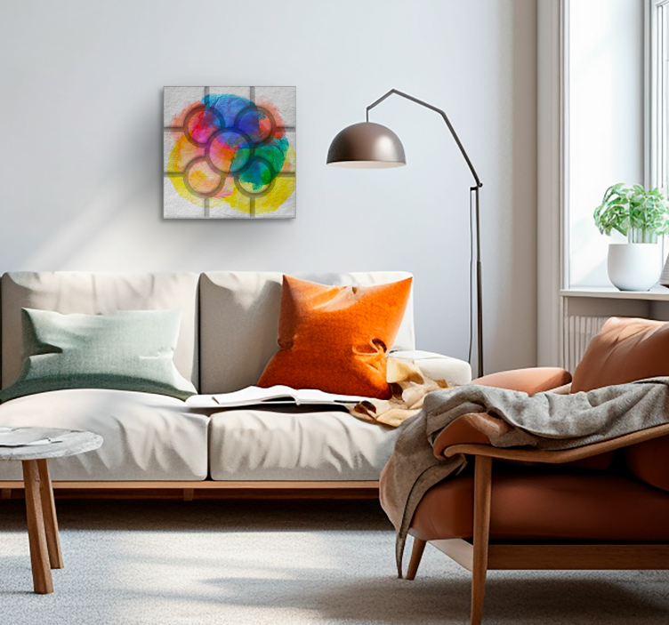 Cuadro retro vintage los azulejos de las calles coloridos de Bilb - TenVinilo