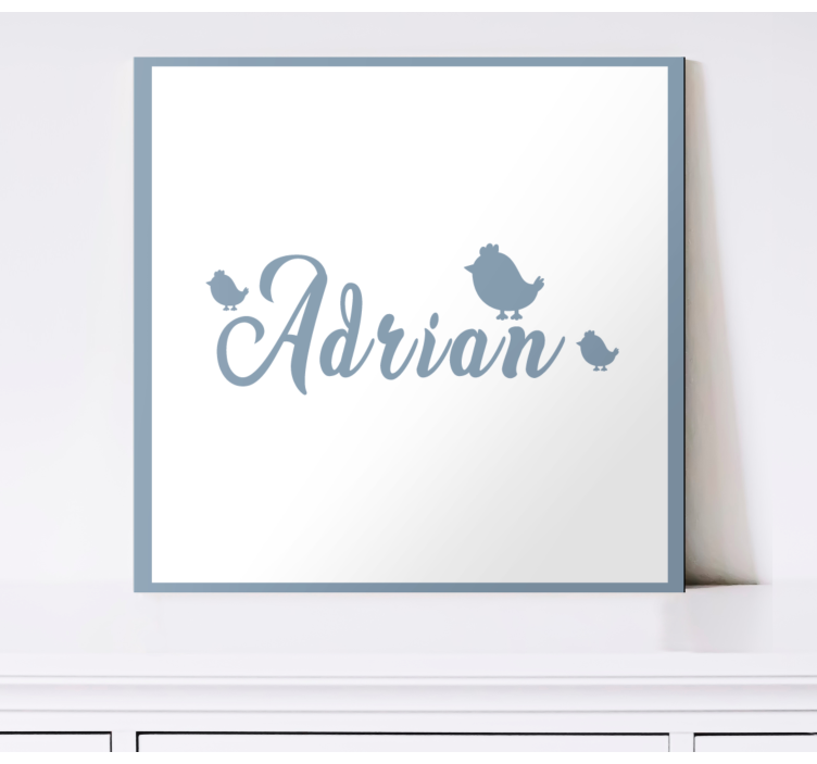 Cuadro abecedario obra de arte personalizada con nombre - TenVinilo