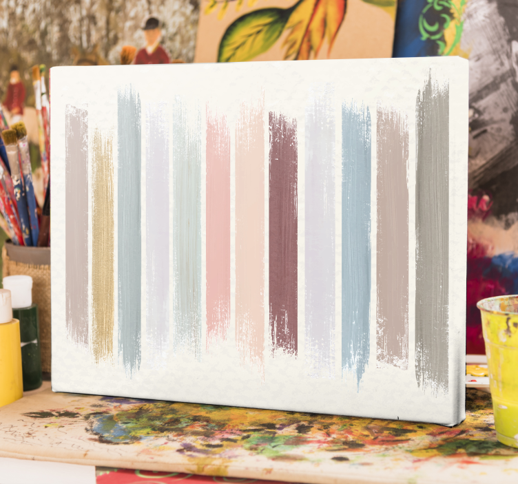 Cuadro abstracto lienzo de pinceladas abstractas - TenVinilo