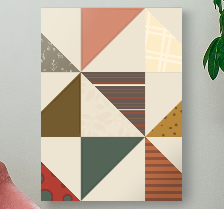 Cuadro buda mosaico geométrico decorativo - TenVinilo