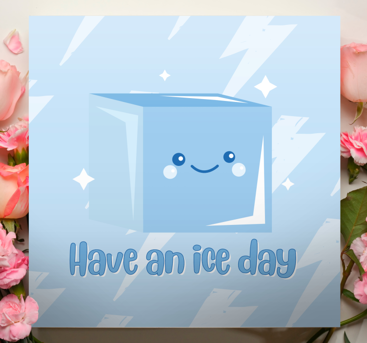 Cuadro frase Diseño de cita divertida de cubo de hielo - TenVinilo