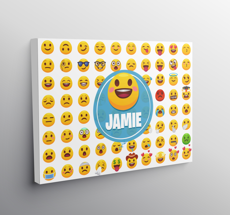 Cuadro abecedario colección de expresiones emoji - TenVinilo