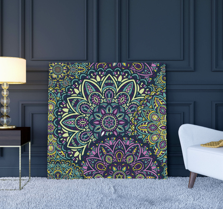 Cuadro de mandala ilustración de mandala compleja - TenVinilo