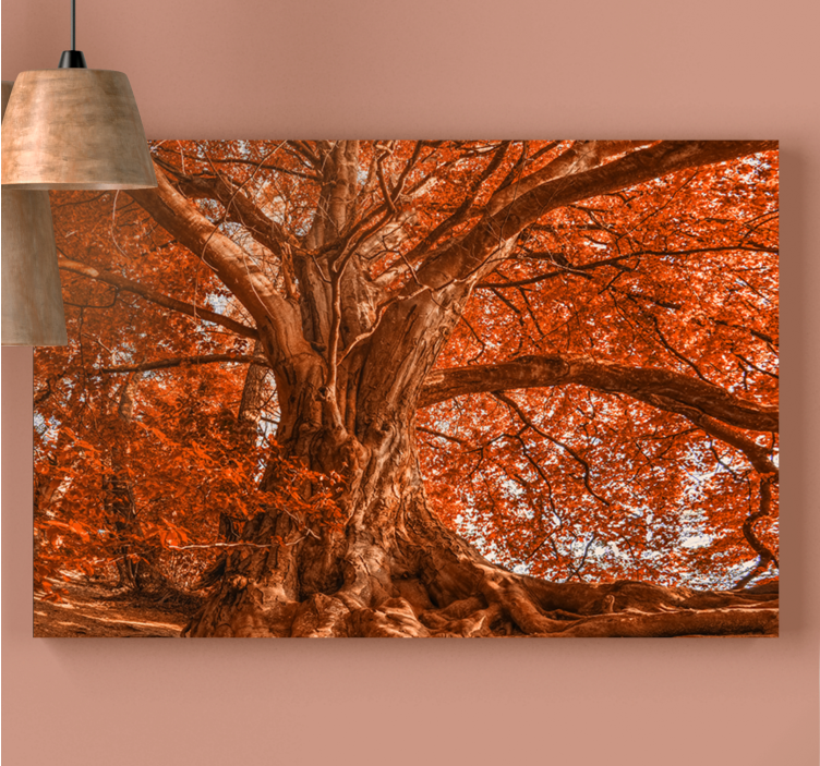 Cuadro paisajes Gran hermoso árbol de otoño - TenVinilo