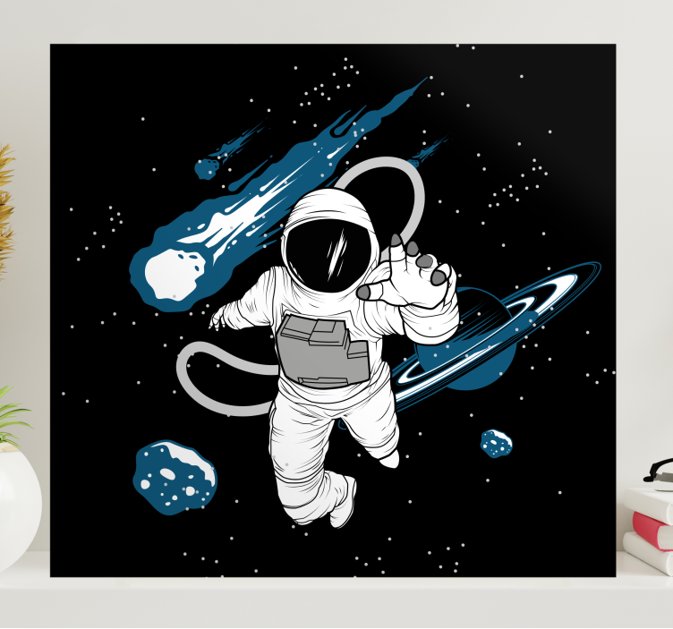 Cuadro decorativo videojuego astronauta en el universo - TenVinilo