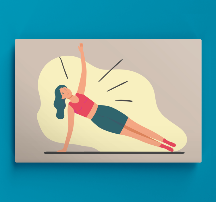 Cuadro deporte pose de fitness - TenVinilo