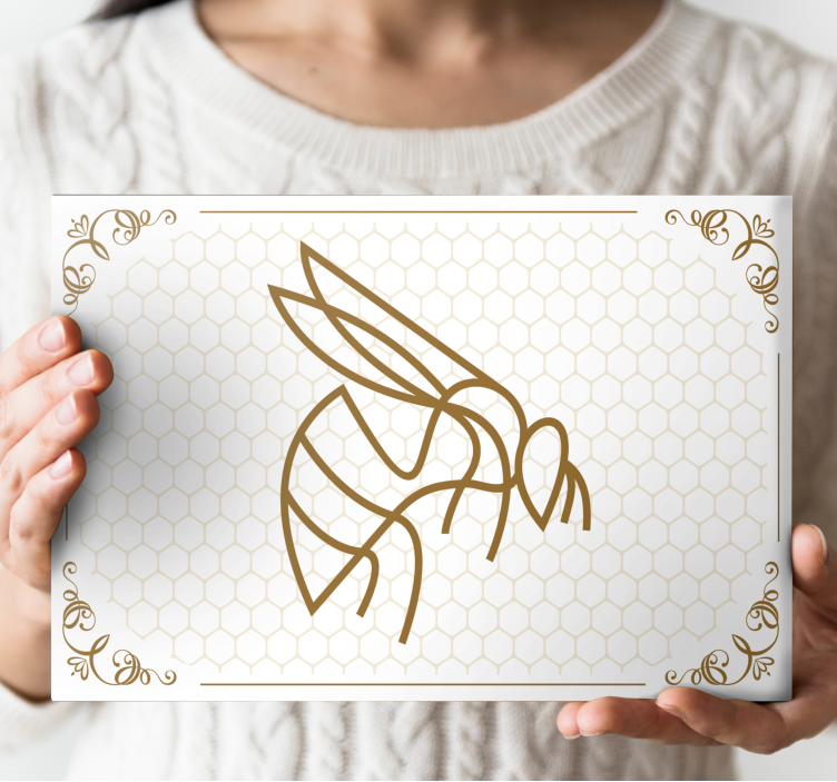 Cuadro habitación matrimonio Elegante abeja ilustración - TenVinilo