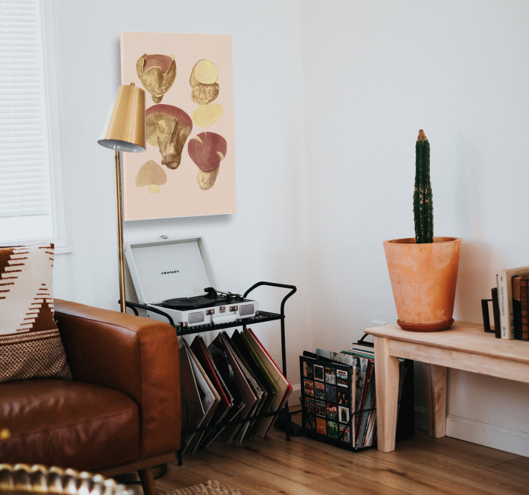 Cuadro de flores colección de hongos - TenVinilo